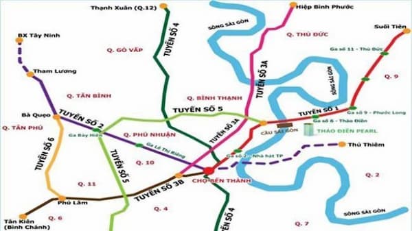 Bản đồ các tuyến Metro